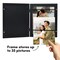 Americanflat Quick-Change Photo Storage Display Frame - Store up to 35 Pictures at Once with Elastic Strap Storage - Shatter Resistant Glass - Hanging Hardware - Includes Easel - Black